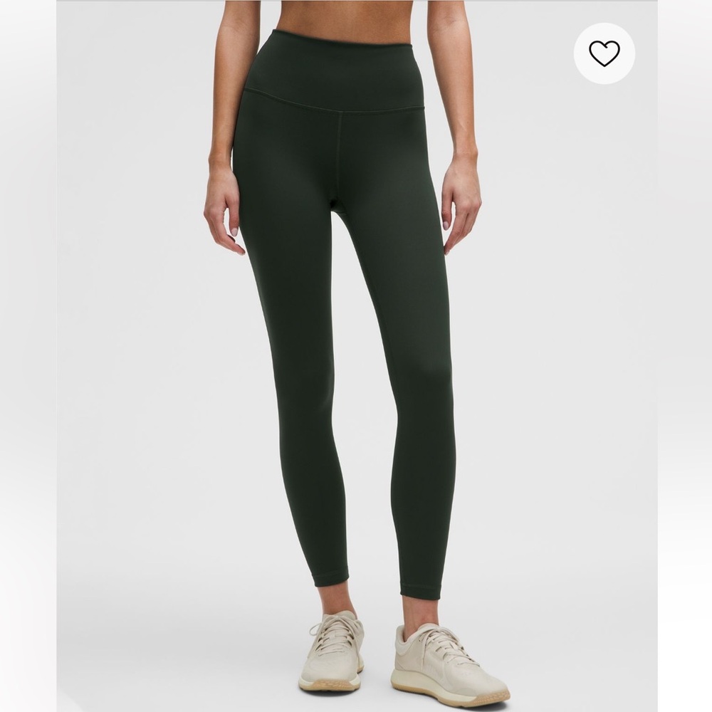 Lululemon Wunder Train High-Rise Tight 25” Size 6 Rainforest Green